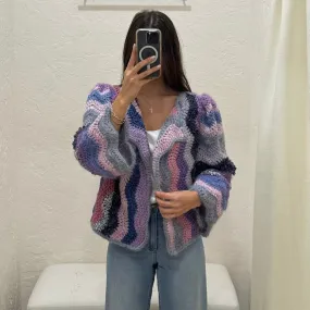 The Unique Cardigan Short - Purple