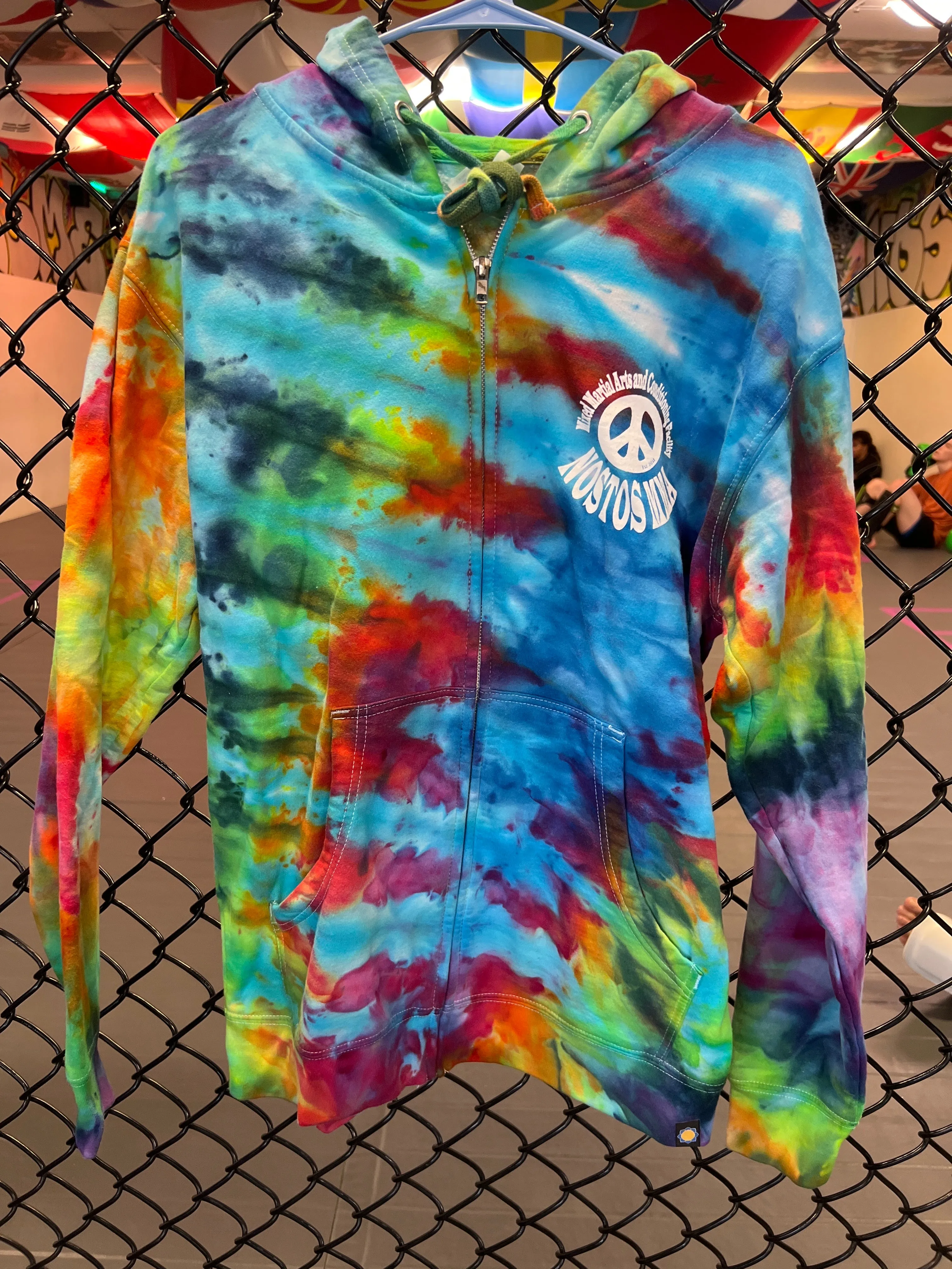 Tie Dye Zip Up Sweatshirt