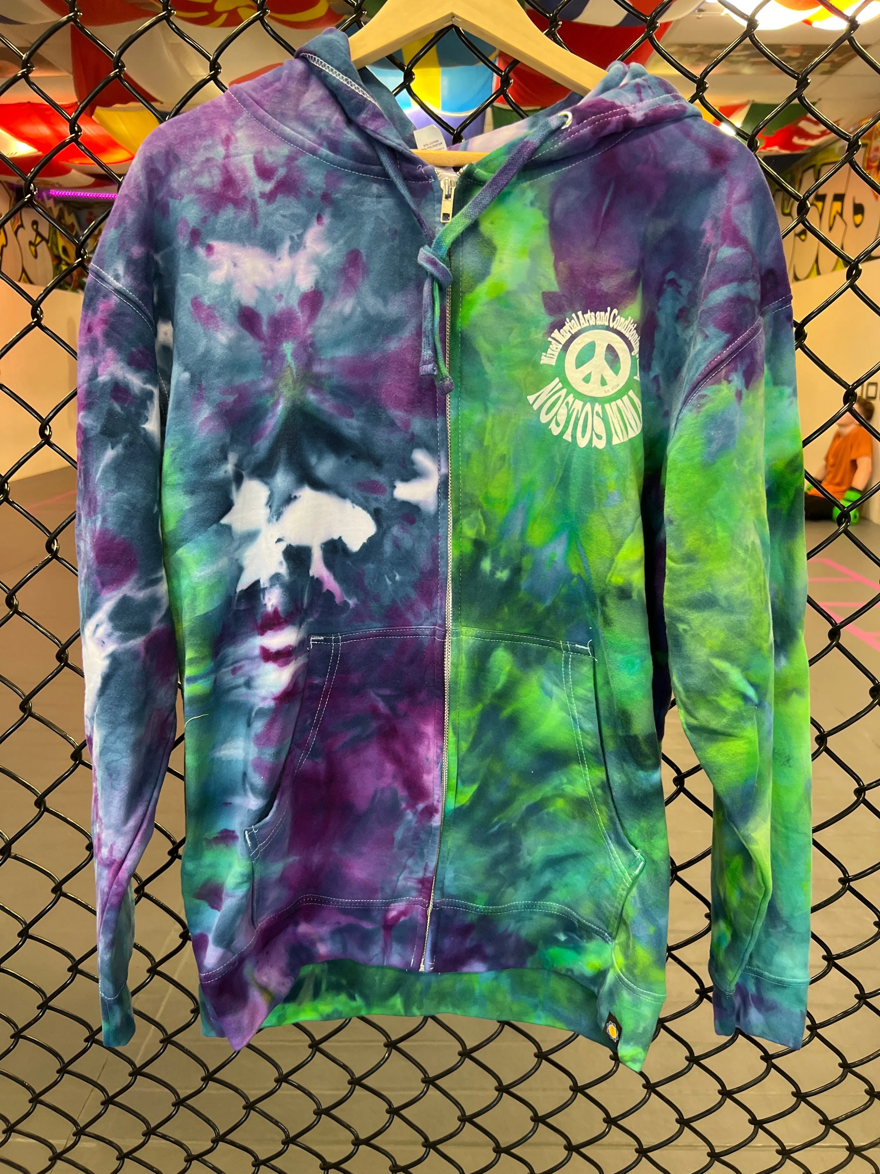 Tie Dye Zip Up Sweatshirt