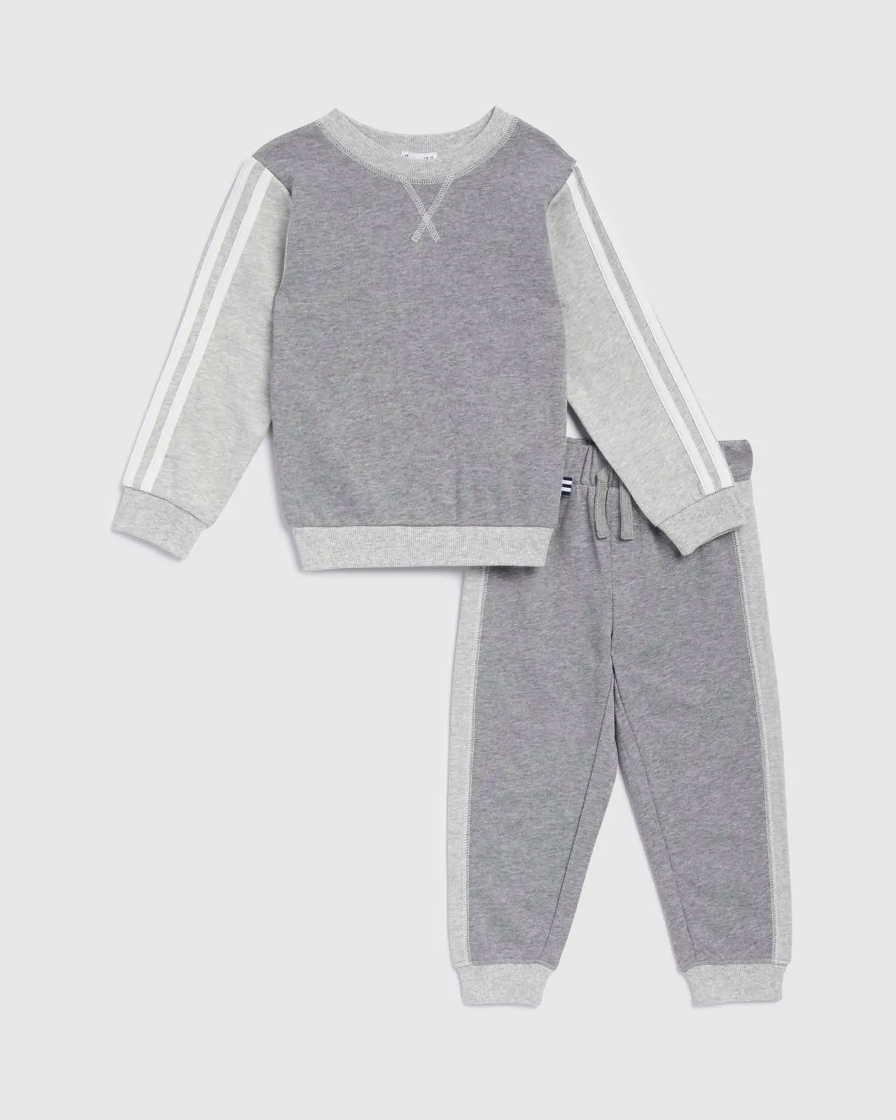 Toddler Boy Contrast Stripe Sweatshirt Set