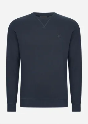 Tonal eagle crew neck sweatshirt - dark navy