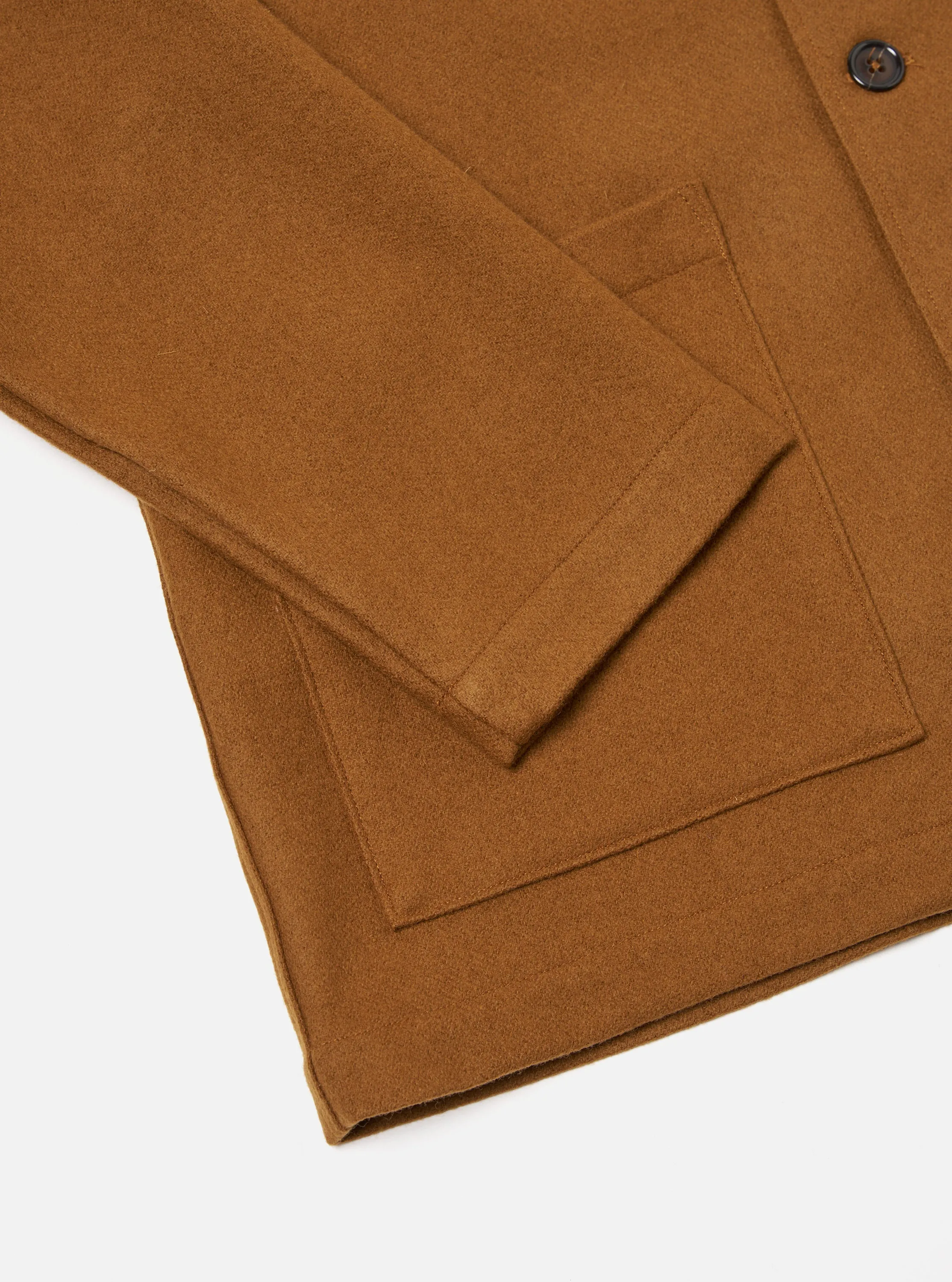 Universal Works Easy Jacket in Camel Melton